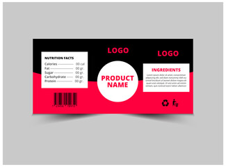 Bottle Label Juice Product Template Design Brand Name Packaging Vector Illustration