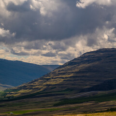 Expansive valley view from the Hengifoss trail in East Iceland...