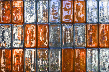 close up of a pile of Glass brick