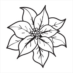 Festive Poinsettia Flower – Symbol of Christmas Cheer and Elegance