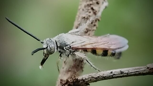 Bee close up in the nature