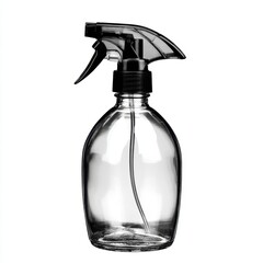 Plastic spray bottle isolated on white --chaos 20