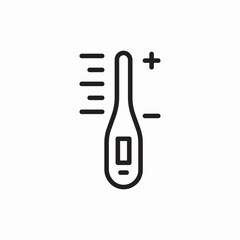 digital thermometer temperature icon vector sign
