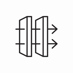 wall ventilation system icon vector sign