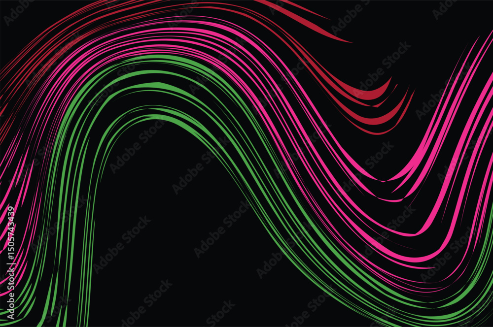 Aufkleber abstract geometric lines pattern on black background. elegant dark gray color with textured modern d