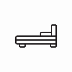 bed furniture icon vector sign