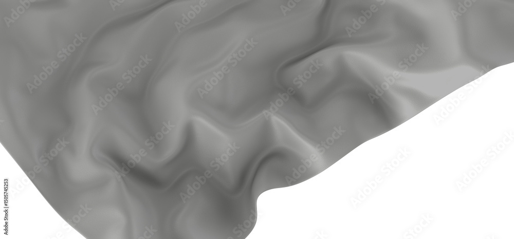 Fototapete A close-up image of a white fabric draped in a smooth, flowing pattern. The fabric is soft and luxurious, creating a sense of elegance and tranquility.