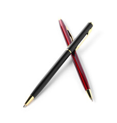 Stylish pens isolated on white. Office supply