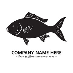 Fish logo company design vector illustration