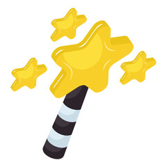 Trendy design icon of magic wand