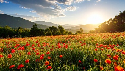 sunset in the mountains