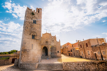 Cathedral of Erice, Santa Maria Assunta, Chiesa Madre  in Erice, province of Trapani. Sicily, Italy