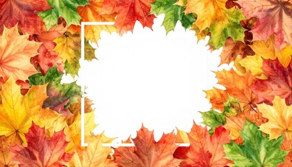 Fototapeta premium autumn leaves border