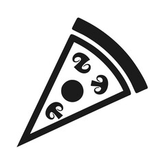 Delicious single slice of mushroom pizza icon