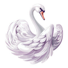 Fototapeta premium swan, animal, vector, transparent background, love, heart, valentine, symbol, romance, shape, romantic, valentines, valentine's day, heart shape, feather, goose, beak, wildlife, wing, beauty, beautifu