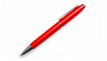 red pen on white background