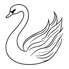 Fototapeta premium swan, animal, vector, transparent background, love, heart, valentine, symbol, romance, shape, romantic, valentines, valentine's day, heart shape, feather, goose, beak, wildlife, wing, beauty, beautifu