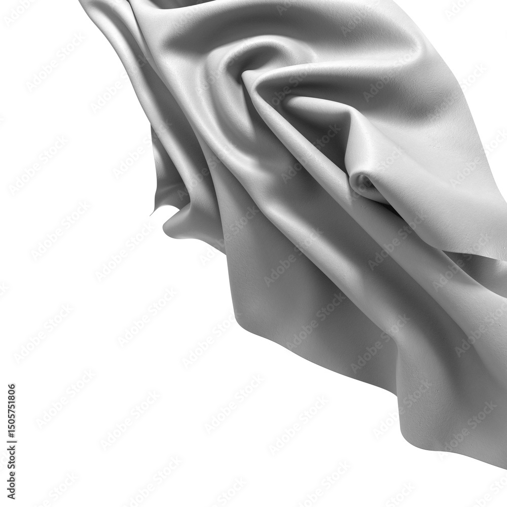 Poster Close up of a white liquid splash, creating a wave-like texture.