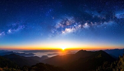 sunset in the mountains