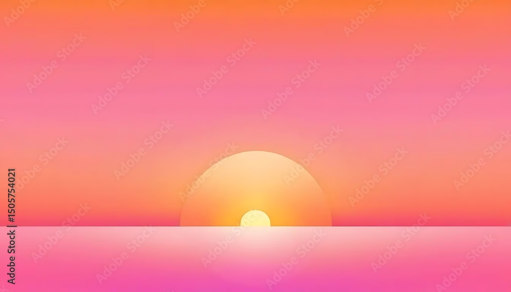Poster gradient waves of pink, red and mauve hues create an abstract flowing backdrop evoking serenity.