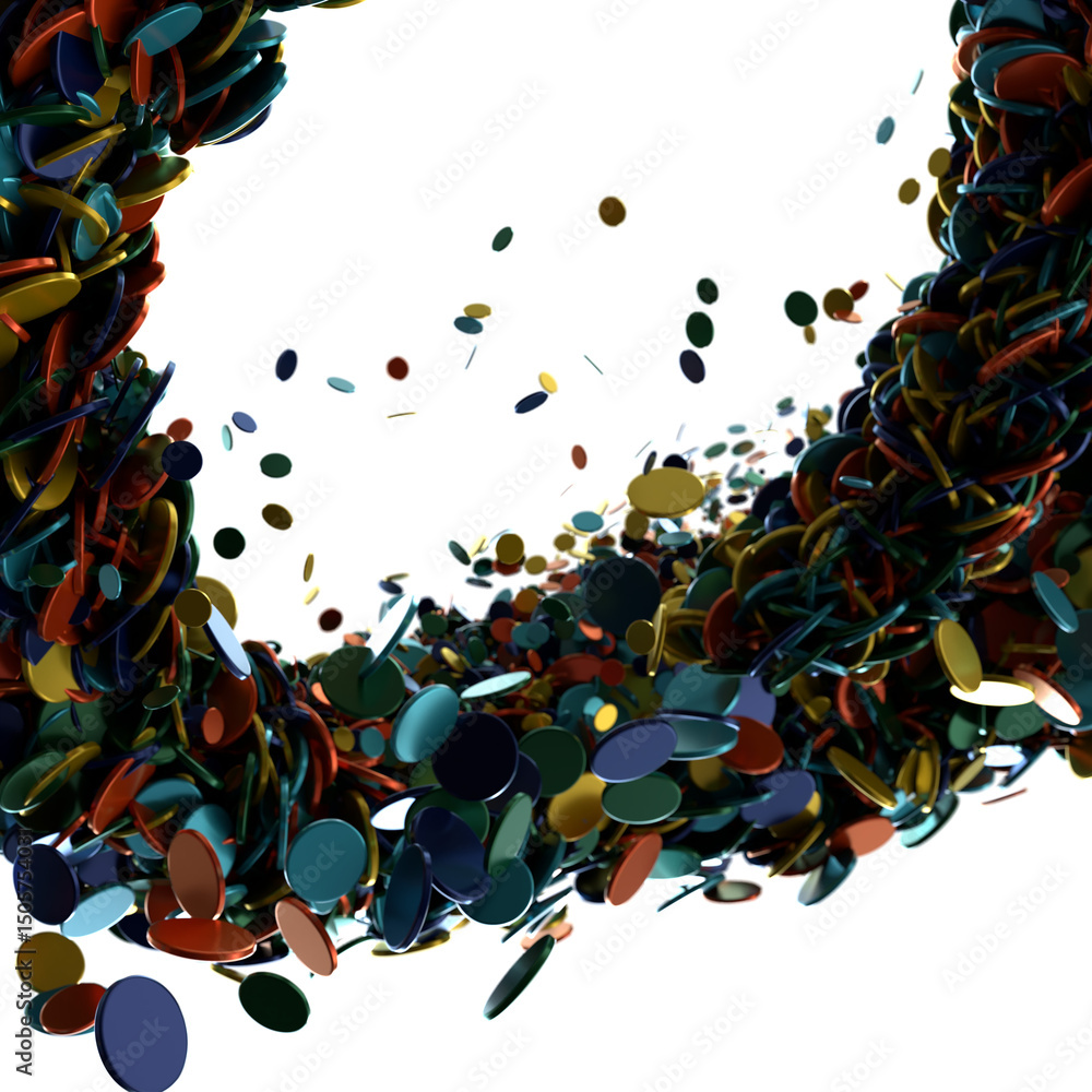 Poster abstract 3d shapes with dynamic movement