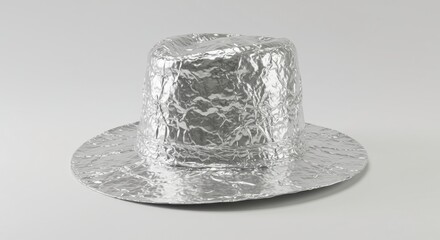 Shiny foil hat stylish headwear perfect accessory quirky fashion statement