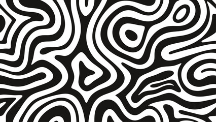 Abstract black and white pattern featuring irregular curved lines and shapes creating a dynamic design |eps vectors