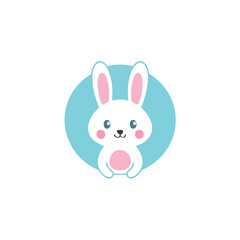 Adorable cartoon bunny rabbit cute animal illustration