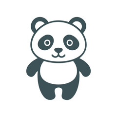 Adorable cartoon panda bear cute baby animal illustration