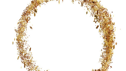 Sparkling gold stars and glitter create a beautiful frame perfect for holidays, celebrations, and more.