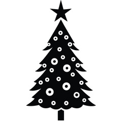 Minimalist Christmas Tree Silhouette Vector