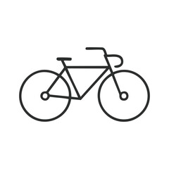 Obraz premium Simple line drawing of a bicycle icon