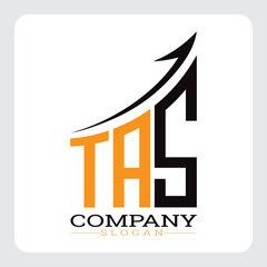 TAS Company Logo Design Growth vector, TAS Upward Arrow Business Success Logo vector, TAS Corporate Branding Logo , TAS logo design, TAS simple and modern logo, TAS business finance logo design, etc.