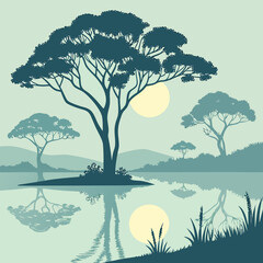 vector illustration of a tree
