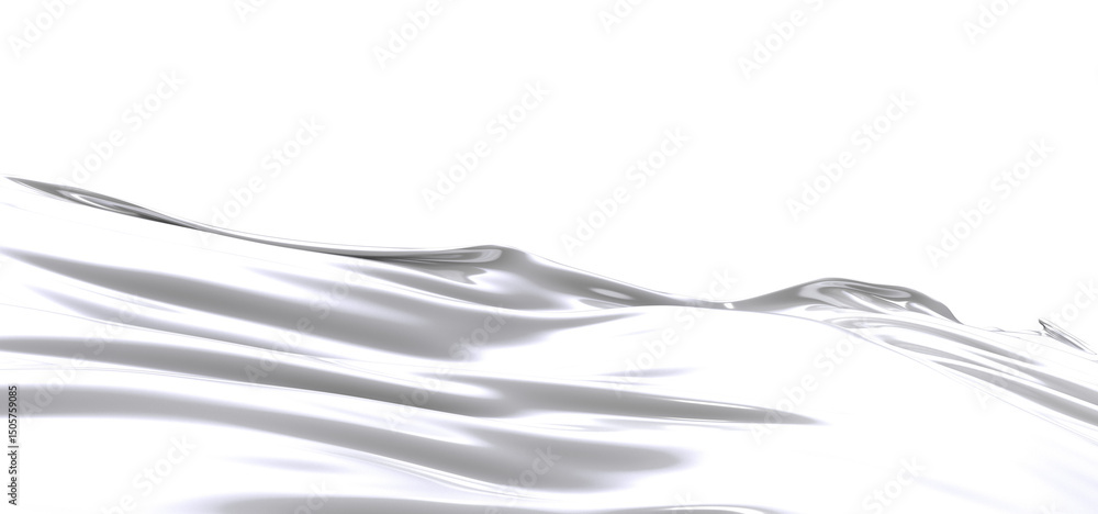 Aufkleber close up of a white liquid splash, creating a wave-like texture.