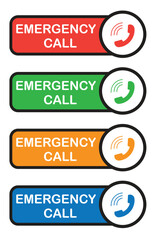 emergency call button vector, emergency hotline icon