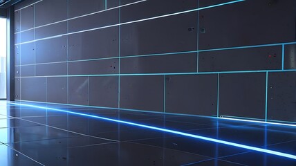 Modern Grey Textured Wall Panel with Geometric Design