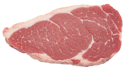 Isolated raw beef steak