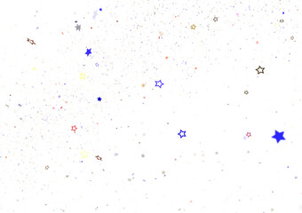 Abstract Colorful Confetti on Black Background