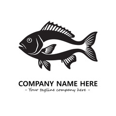 Fish logo company design vector illustration