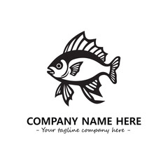 Fish logo company design vector illustration