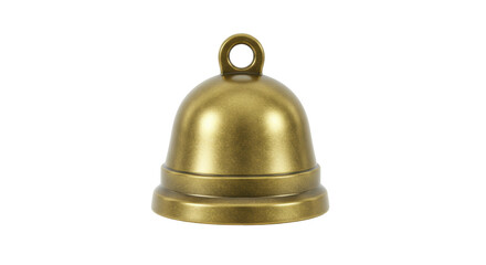 Isolated Antique Bronze Bell on White Background