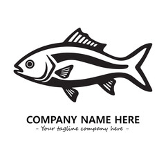 Fish logo company design vector illustration