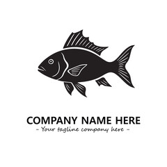 Fish logo company design vector illustration