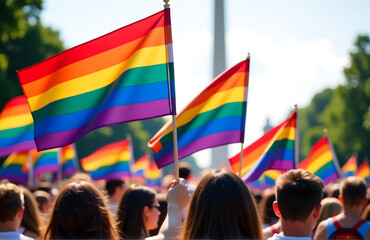 pride flags around world displayed together international gathering