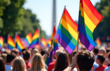 pride flags around world displayed together international gathering