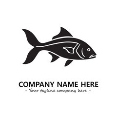 Fish logo company design vector illustration