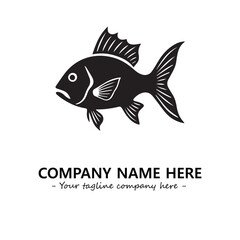 Fish logo company design vector illustration