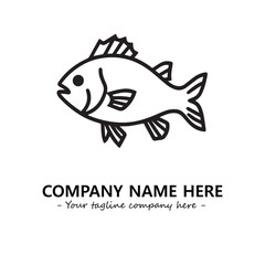 Fish logo company design vector illustration