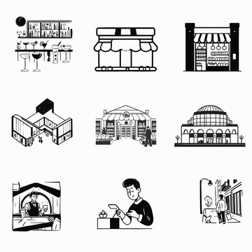 set of business icons